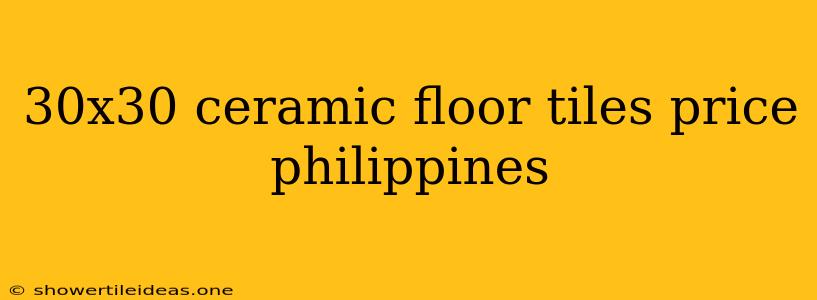 30x30 Ceramic Floor Tiles Price Philippines