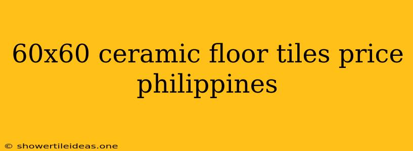 60x60 Ceramic Floor Tiles Price Philippines