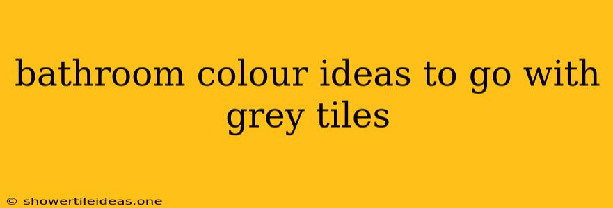 Bathroom Colour Ideas To Go With Grey Tiles