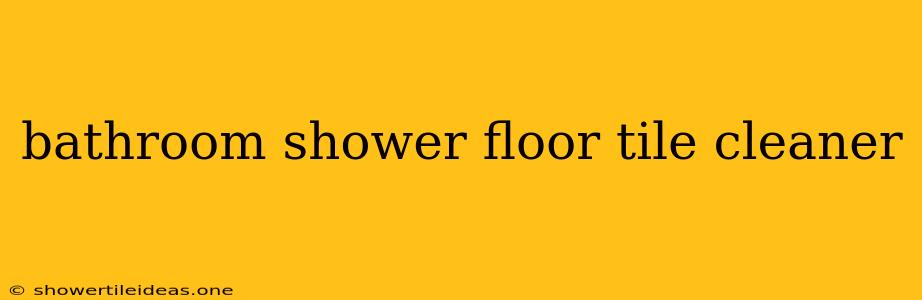 Bathroom Shower Floor Tile Cleaner