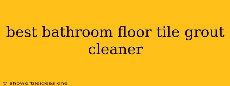 Best Bathroom Floor Tile Grout Cleaner