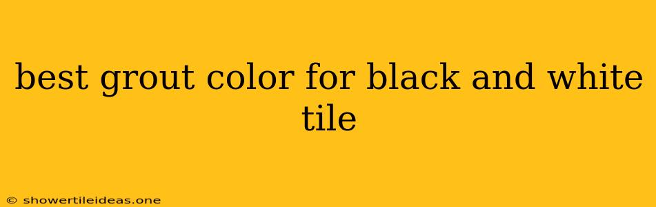 Best Grout Color For Black And White Tile