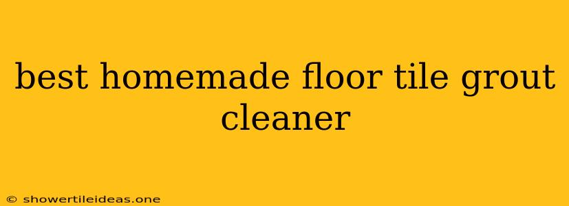 Best Homemade Floor Tile Grout Cleaner