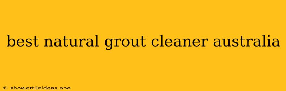 Best Natural Grout Cleaner Australia