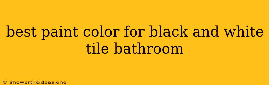 Best Paint Color For Black And White Tile Bathroom