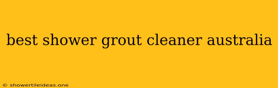 Best Shower Grout Cleaner Australia