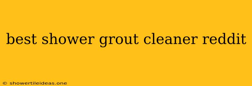 Best Shower Grout Cleaner Reddit