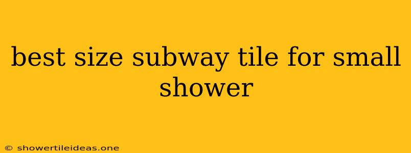 Best Size Subway Tile For Small Shower