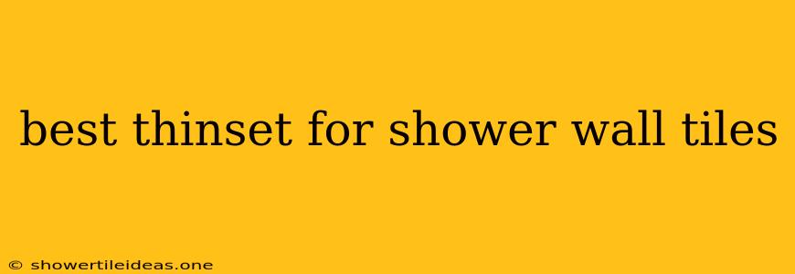 Best Thinset For Shower Wall Tiles