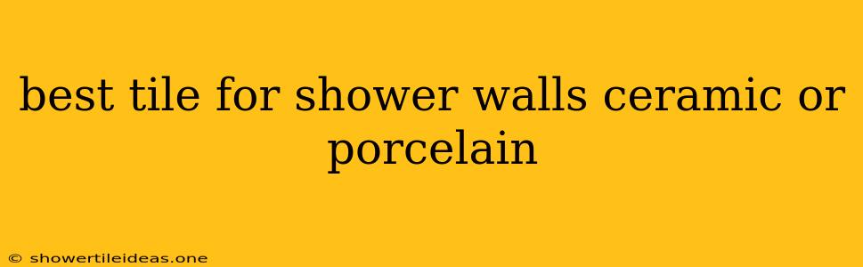 Best Tile For Shower Walls Ceramic Or Porcelain