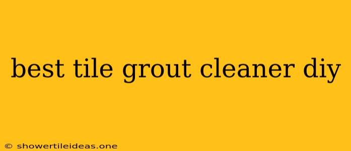 Best Tile Grout Cleaner Diy