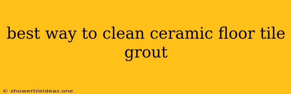 Best Way To Clean Ceramic Floor Tile Grout