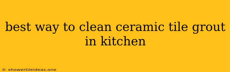 Best Way To Clean Ceramic Tile Grout In Kitchen