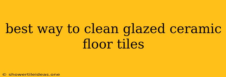 Best Way To Clean Glazed Ceramic Floor Tiles