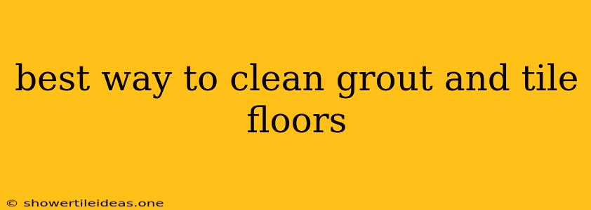 Best Way To Clean Grout And Tile Floors