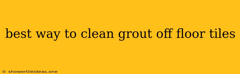 Best Way To Clean Grout Off Floor Tiles