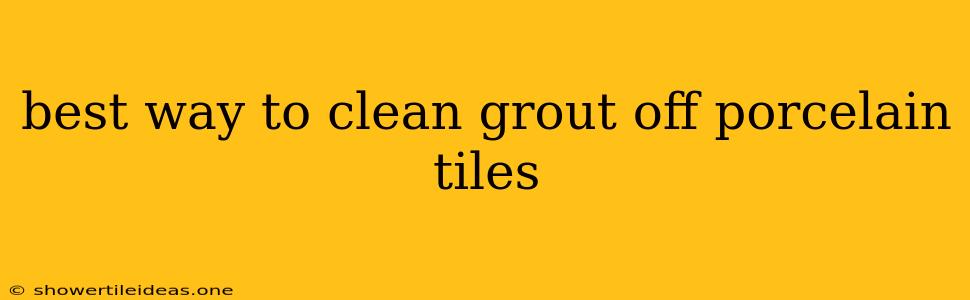 Best Way To Clean Grout Off Porcelain Tiles