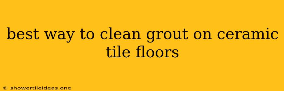 Best Way To Clean Grout On Ceramic Tile Floors