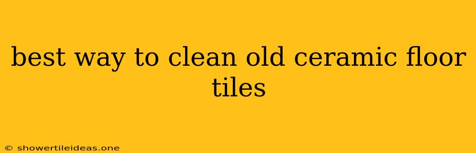 Best Way To Clean Old Ceramic Floor Tiles