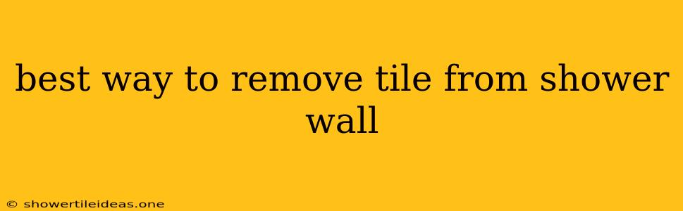 Best Way To Remove Tile From Shower Wall