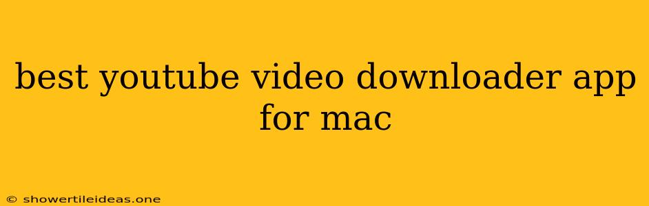 Best Youtube Video Downloader App For Mac