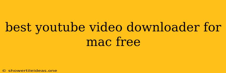 Best Youtube Video Downloader For Mac Free