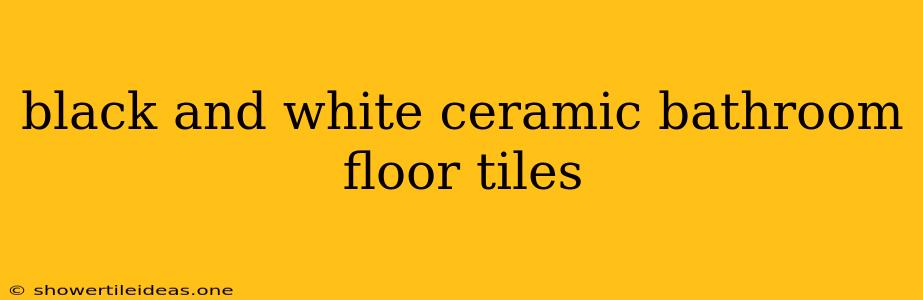 Black And White Ceramic Bathroom Floor Tiles