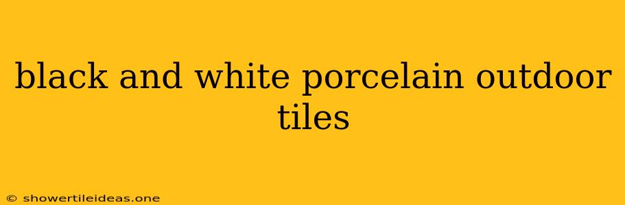 Black And White Porcelain Outdoor Tiles