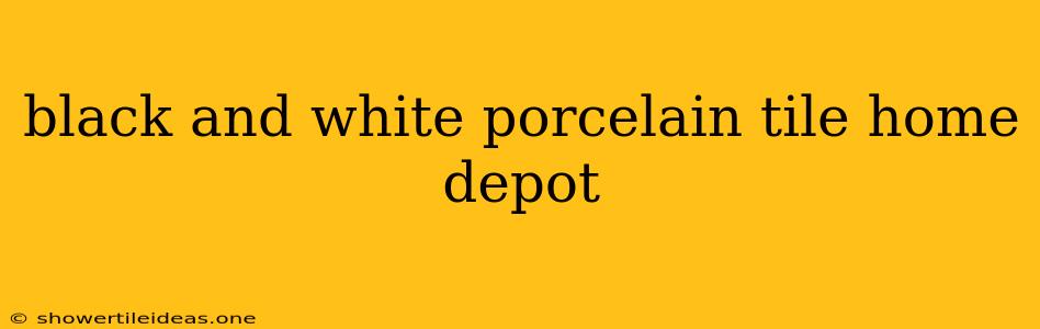 Black And White Porcelain Tile Home Depot