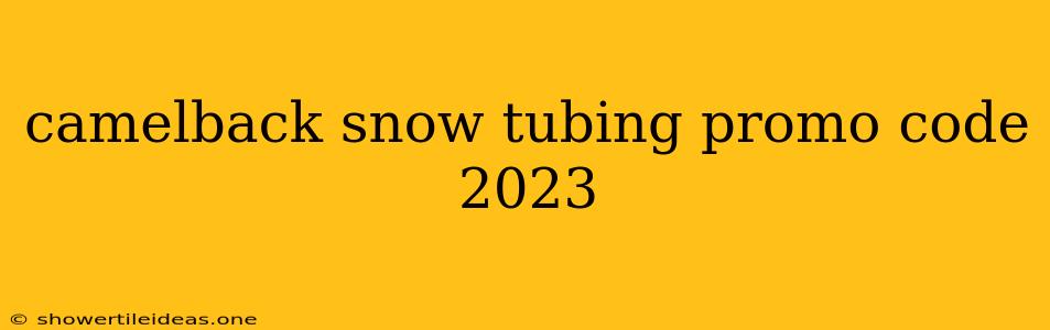 Camelback Snow Tubing Promo Code 2023