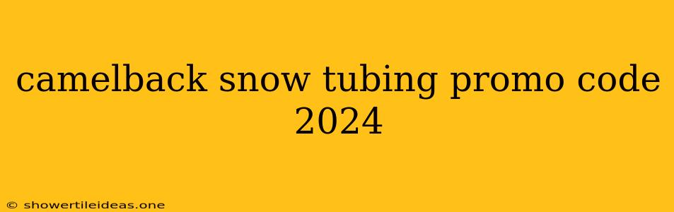 Camelback Snow Tubing Promo Code 2024