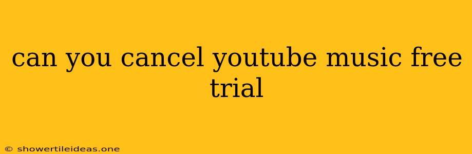 Can You Cancel Youtube Music Free Trial