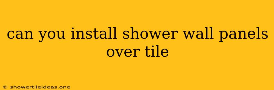 Can You Install Shower Wall Panels Over Tile