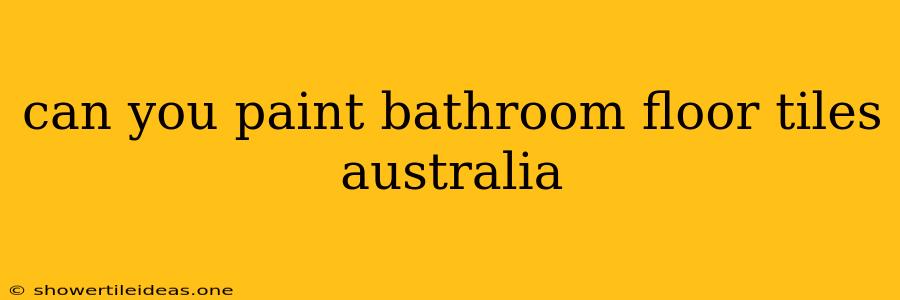 Can You Paint Bathroom Floor Tiles Australia