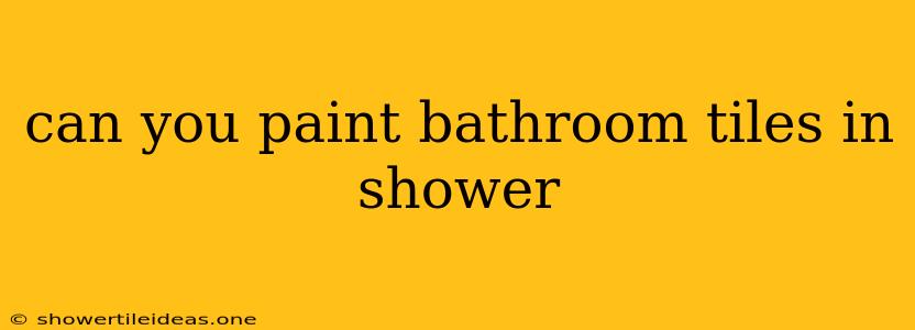 Can You Paint Bathroom Tiles In Shower