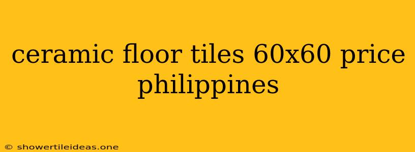 Ceramic Floor Tiles 60x60 Price Philippines