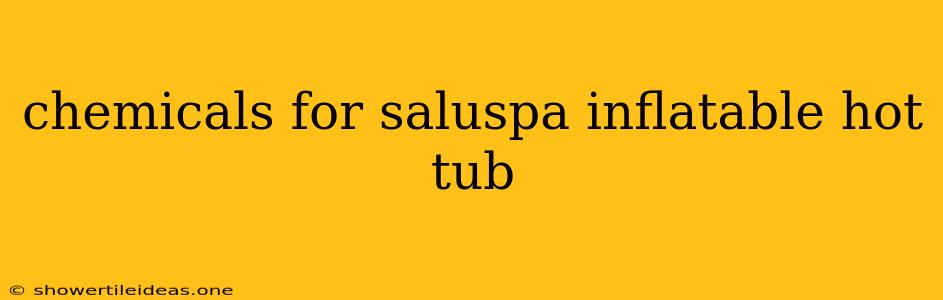 Chemicals For Saluspa Inflatable Hot Tub