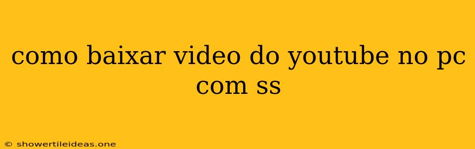 Como Baixar Video Do Youtube No Pc Com Ss