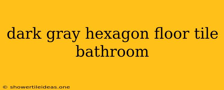 Dark Gray Hexagon Floor Tile Bathroom