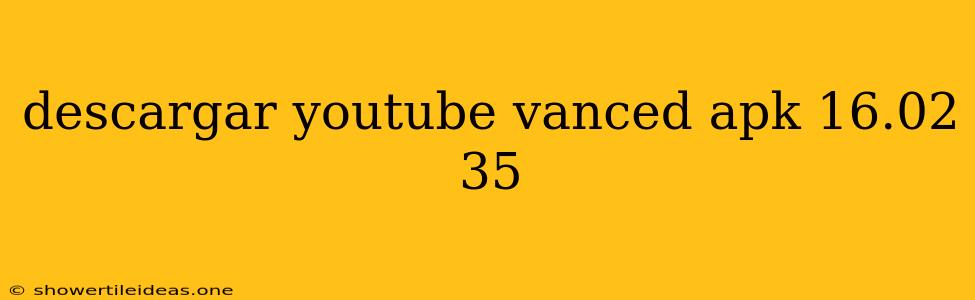 Descargar Youtube Vanced Apk 16.02 35