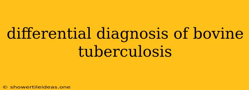 Differential Diagnosis Of Bovine Tuberculosis
