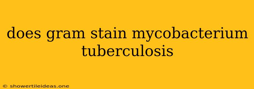 Does Gram Stain Mycobacterium Tuberculosis