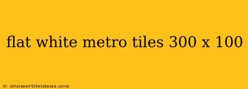 Flat White Metro Tiles 300 X 100