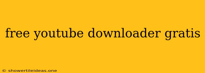 Free Youtube Downloader Gratis