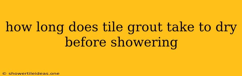 How Long Does Tile Grout Take To Dry Before Showering