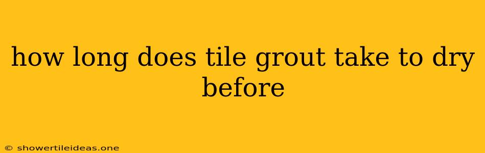 How Long Does Tile Grout Take To Dry Before