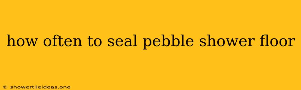 How Often To Seal Pebble Shower Floor