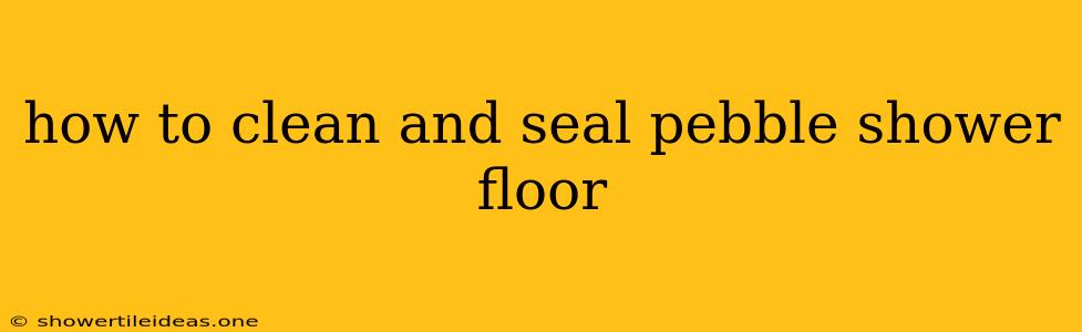 How To Clean And Seal Pebble Shower Floor