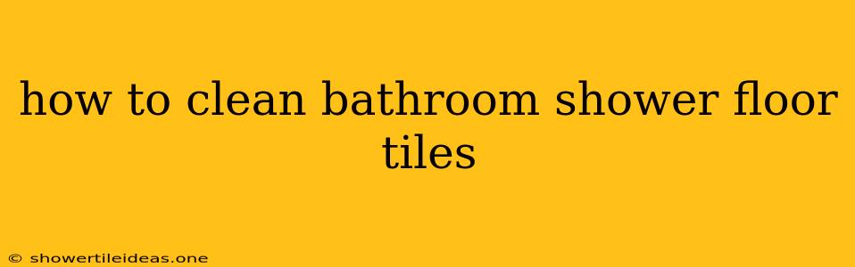 How To Clean Bathroom Shower Floor Tiles