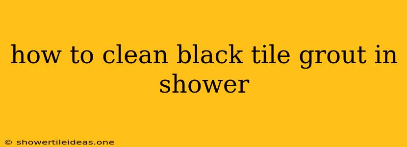 How To Clean Black Tile Grout In Shower